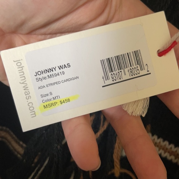 *NEW* JOHNNY WAS NWT ALPACA ADA FRINGED CARDIGAN - Picture 9 of 10